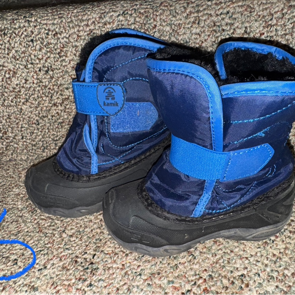 Kamik Kids Navy and Black Snow Boots